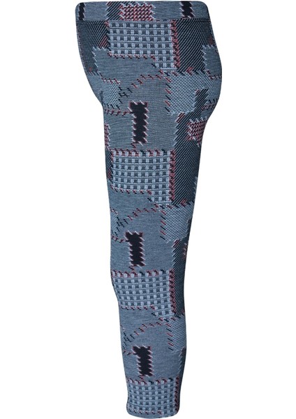 Karışık Canales Desenli Kız Çocuk Örme Kışlık Tayt modelleri