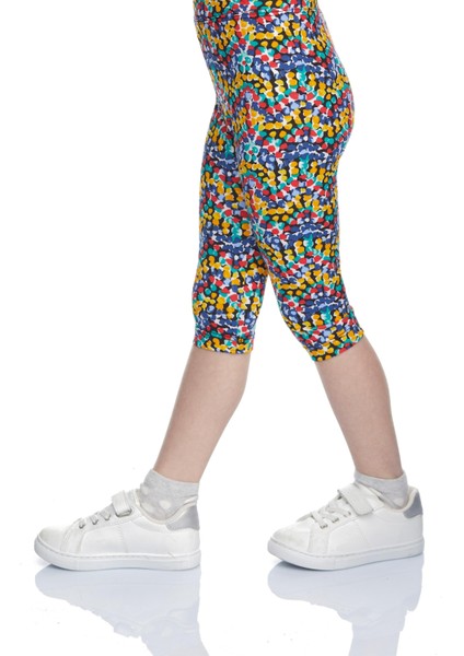 Abstract Speckled Kız Çocuk Desenli Diz Altı Tayt Kapri fiyatları