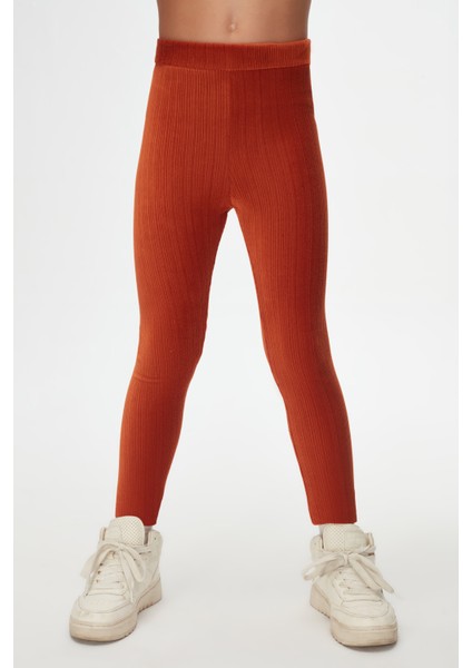 Kiremit Kız Çocuk Fitilli Kadife Tayt fiyatları