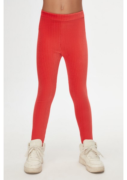 Nar Çiçeği Kız Çocuk Fitilli Kadife Tayt fiyatları