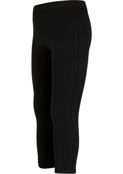 Siyah Kız Çocuk Sahte 2 Cep Full Şardonlu Tayt fiyatları