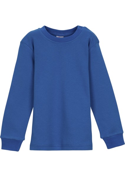 Saks Basic Kız Çocuk Çıtçıtlı Sıfır Yaka Kışlık Uzun Kol Tişört