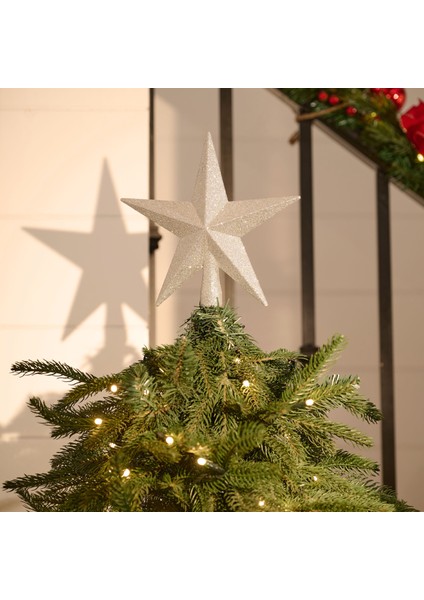 New Year Yılbaşı Yıldız Ağaç Başlığı Silver 21,3X20,3 cm