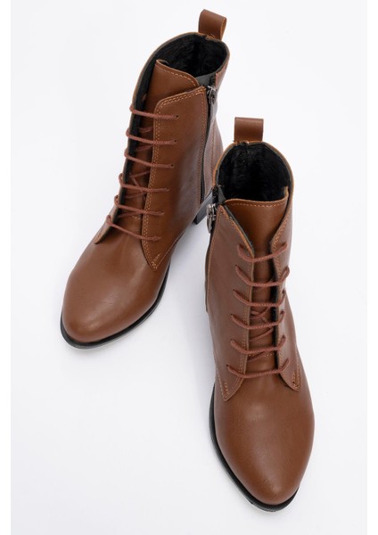 Kadın Yuvarlak Burunlu Bot TABA CİLT indirimleri