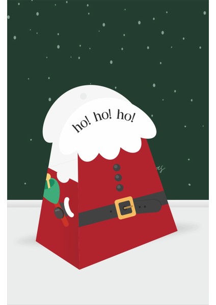 Yeniyıl teması piramit kutu - mini ( anahtarlık, mini oyuncak, şeker) 13x7x5 cm *8'li paket