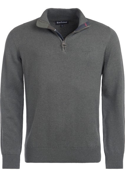 Pima Cotton Yarım Fermuarlı Kazak OL91 Olıve Marl fiyatları