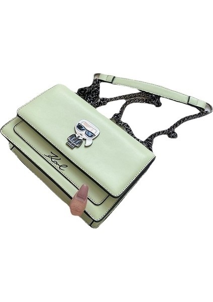 Küçük Kare Çanta Bir Omuz Crossbody Bir Omuz Çantası Pu Manyetik Toka Trendy Moda Basit Kadın Çantası (Yurt Dışından)