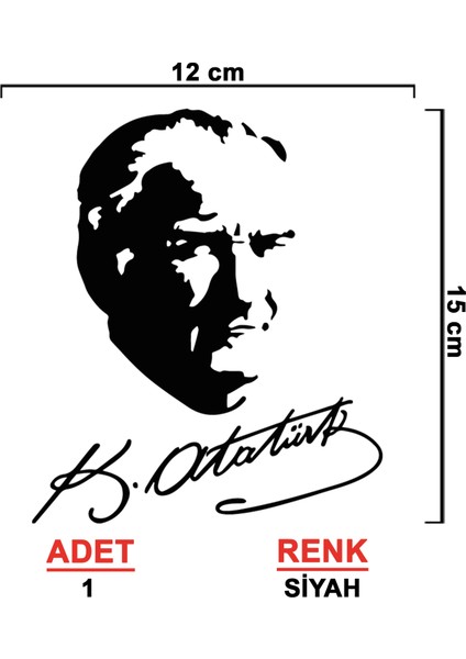 Atatürk İmza Sticker - Atatürk Sticker - Oto Sticker - Araba Sticker - Araç Sticker fiyatları