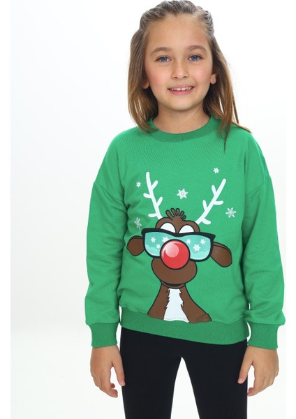 Kız Çocuk Baskılı Sweatshirt