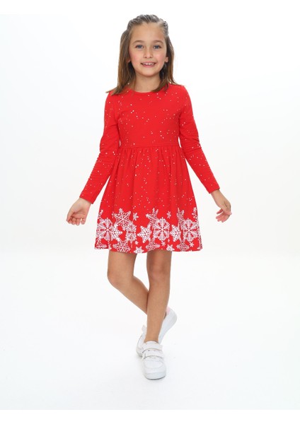 Kız Çocuk Baskılı Elbise