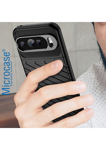 Google Pixel 9 Pro Xl ile Uyumlu Thunder Serisi Darbeye Dayanıklı Silikon Kılıf - Siyah AL3421 fiyatları