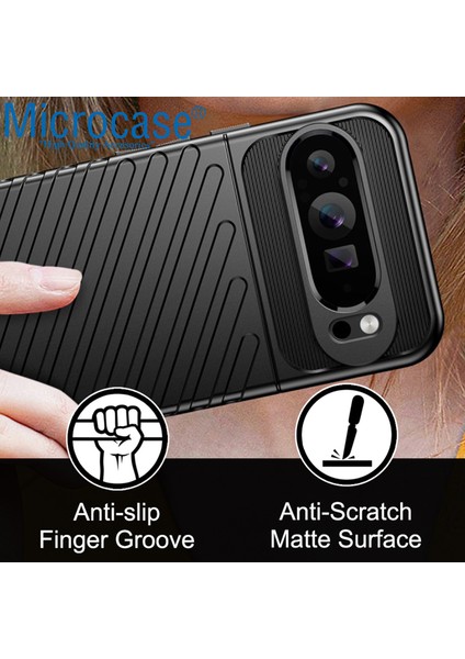 Google Pixel 9 Pro Xl ile Uyumlu Thunder Serisi Darbeye Dayanıklı Silikon Kılıf - Siyah AL3421 fırsatları