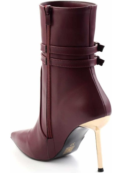 Bordo Kadın Bot & Bootie K02209032509 fırsatları