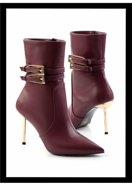 Bordo Kadın Bot & Bootie K02209032509