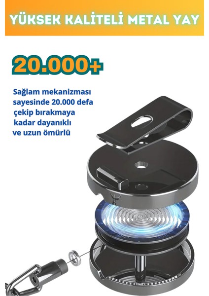 Türk Devletleri Full Metal Premium Çelik Kasa Yoyo Yaka Kartlık ve Kart Kabı