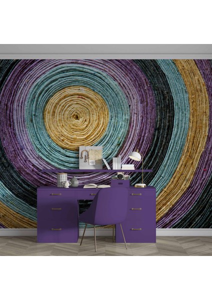 Renkli Yuvarlak Desenli Duvar Kağıdı fırsatları