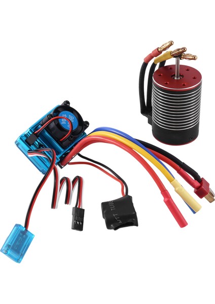 3650 Fırçasız Motor 3600KV ve 120A Esc, 1/8 1/10 Rc Araba Drift Yarışı Off-Road Için (Yurt Dışından)
