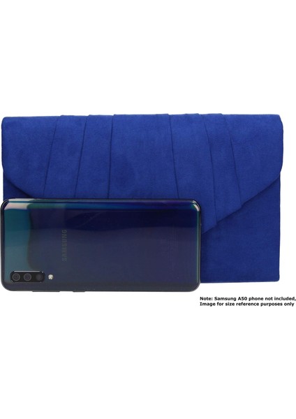 Kadın Iggy Süet Kadife Zarf Parti Balo El Çantası Clutch MAVI,5X13X22 cm (G x Y x U) (Yurt Dışından)