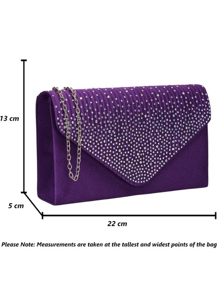 Bayan Zarf Tarzı Çanta Clutch Siyah (Yurt Dışından)