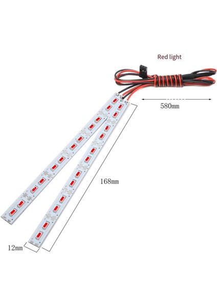 Rc Araba Işık Şasi 24 LED Işık Şeridi Alüminyum Alaşımlı 1/10 1/8 Rc Araba Modeli 94123 6V 12V Kırmızı (Yurt Dışından) fiyatları