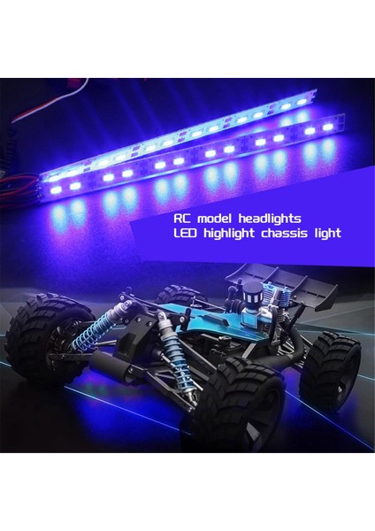 Rc Araba Işık Şasi 24 LED Işık Şeridi Alüminyum Alaşımlı 1/10 1/8 Rc Araba Modeli 94123 6V 12V Kırmızı (Yurt Dışından) fırsatları