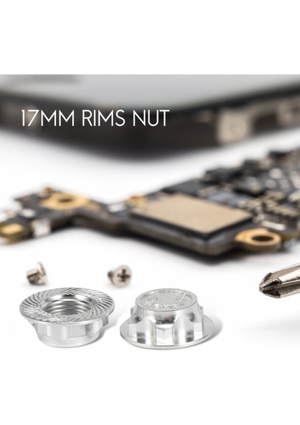 4 Adet Alüminyum Jant Göbek Kapağı Toz Önleyici Kapak 17MM Altıgen Somun Rc 1:8 Model Araba Jant Kapağı, Gümüş (Yurt Dışından)