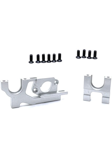 Metal Ayarlanabilir Motor Montajı ve Merkezi Dişli Montaj Seti 104072 104001 104002 1/10 Rc Araba Yükseltme Parçaları, Gümüş (Yurt Dışından) modelleri