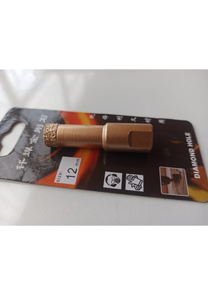Mermer ve Cam Delme Makinesi Elmas Matkap Ucu - Tam Çaplı Seramik Karo 12 mm