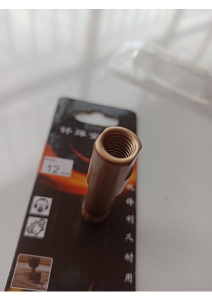 Mermer ve Cam Delme Makinesi Elmas Matkap Ucu - Tam Çaplı Seramik Karo 12 mm