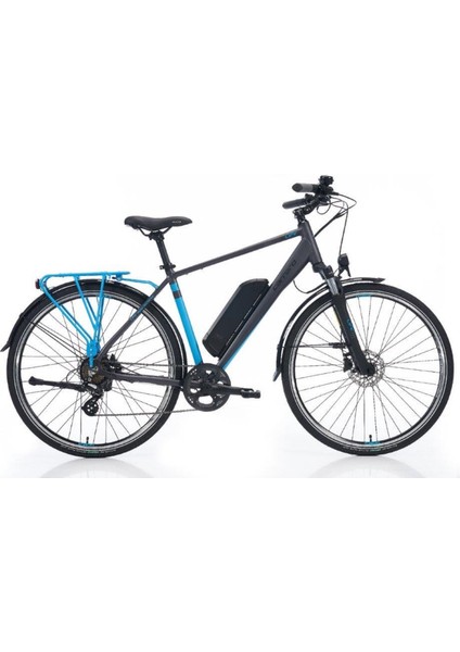 Elife 52 cm 7-V Hd Mat Antrasit-Mavi-Siyah Elektrikli Şehir Bisikleti