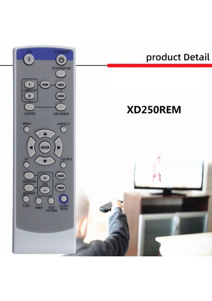 Mitsubishi Projektör Için Uzaktan Kumanda XD250REM FD630U/FD630U-G/WD620U/WD620U-G/XD250U/XD250U-G/XD250U-ST/XD280U (Yurt Dışından)
