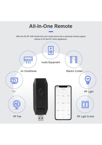 Evrensel Tuya Wifi Ir Rf Uzaktan Kumanda Akıllı App Denetleyicisi Çeşitli Ir ve Rf Ev Aletleri Için 180 ° Bükülebilir (Yurt Dışından)