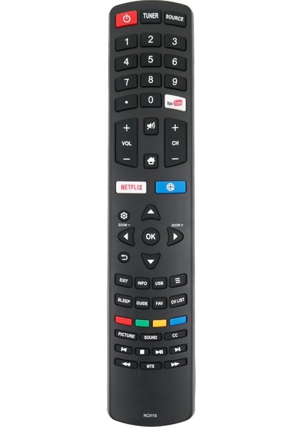 Yeni Uzaktan Kumanda RC311S Tcl Akıllı LED LCD Tv Için Değiştirin 06-531W52-TY01X (Yurt Dışından)