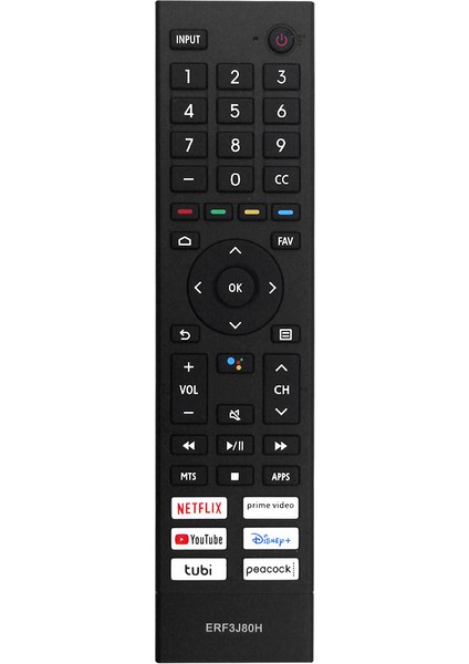 Tüm Hisense 4K UHD Android Akıllı Tv Için ERF3J80H Evrensel Uzaktan Kumandayı Değiştirin A6G U6G U8G 75A6G 70A6G 43A6G 55U68G 75U68G (Yurt Dışından)