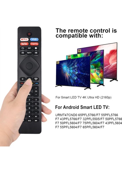 Philips Android 4K Ultra Hd Akıllı LED Tv Için NH800UP RF402A-V14 Uzaktan Kumandayı Değiştirin 43PFL5766/F7 50PFL5704/F7 55PFL5604/F7 (Yurt Dışından)