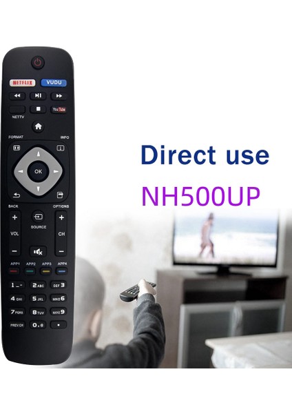 NH500UP Uzaktan Kumanda Philips LCD Tv Için Uygun Uzaktan Kumanda Rontrol NH500UP Yedek Uzaktan Kumanda (Yurt Dışından)