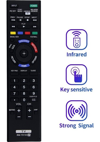 RM-YD103 Tv Uzaktan Kumanda Sony KDL-32W700B KDL-40W580B KDL-40W590B KDL-40W600B KDL-42W700B KDL-48W580B KDL-48W590B (Yurt Dışından)