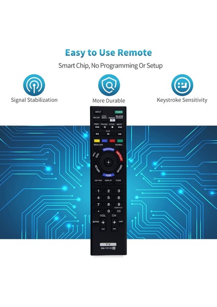 RM-YD103 Tv Uzaktan Kumanda Sony KDL-32W700B KDL-40W580B KDL-40W590B KDL-40W600B KDL-42W700B KDL-48W580B KDL-48W590B (Yurt Dışından)