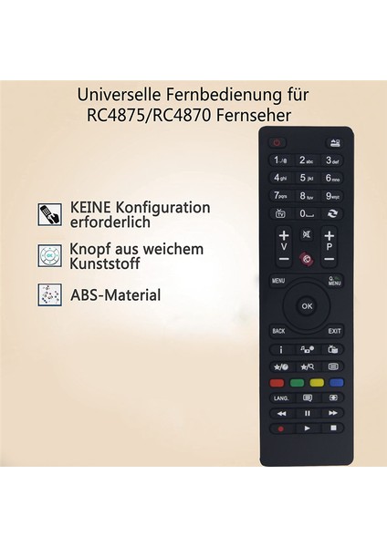 Telefunken Tv RC4875/RC4870 Için Yedek Uzaktan Kumanda Kurulum Gerekmez (Yurt Dışından)