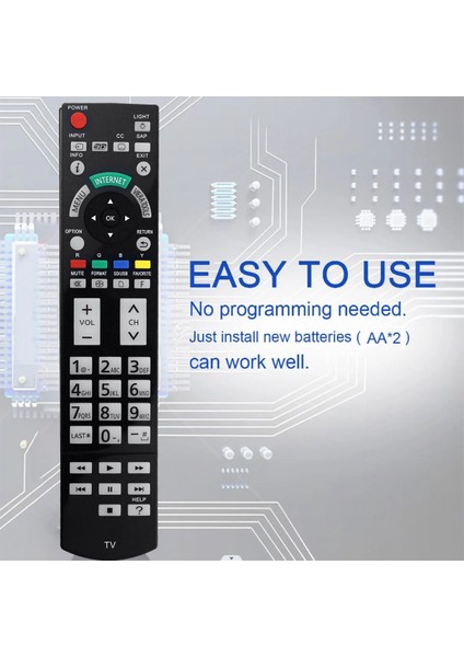 Panasonic Tv Için N2QAYB000703 Uzaktan Kumandayı Değiştirin TC-L42ET5 TC-P55VT50 TC-P50ST50 TC-L55ET5 TC-L55DT50 TC-L47ET5 TC-P55ST50 (Yurt Dışından)
