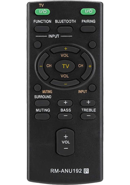 RM-ANU192 Sony Ses Çubuğu Için Bluetooth Hoparlör Uzaktan Kumanda SACT60BT SS-WCT60 SSWCT60 HT-CT60BT HTCT60BT SA-CT60BT (Yurt Dışından)