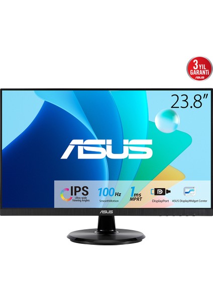 VA24DQFR 26.5 IPS Freesync 1920X1080 1ms 100Hz 250CD Dp HDMI VGA Hoparlör Vesa 3yıl Eyecare, Flıcker-Free,çerçevesiz,düşük Mavi Işık Monitör