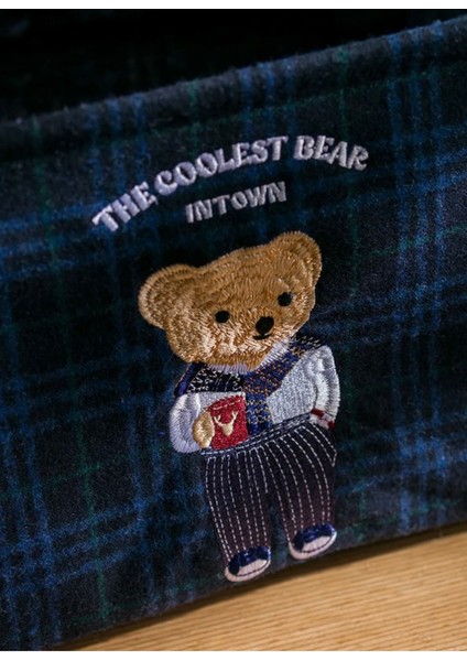 Lcw Home Lacivert Ayı Teddy Nakışlı Banyo Organizeri modelleri