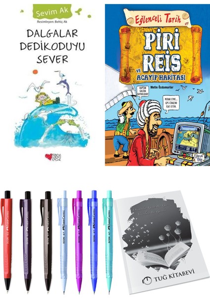 Piri Reis ve Acayip Haritası ve Dalgalar Dedikoduyu Sever 2'li Set - Kalem