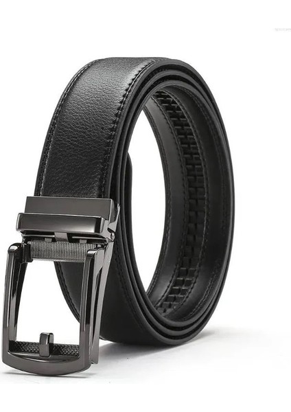 Otomatik Tokalı Takım Elbıse Deliksiz Klasik Erkek Kemeri