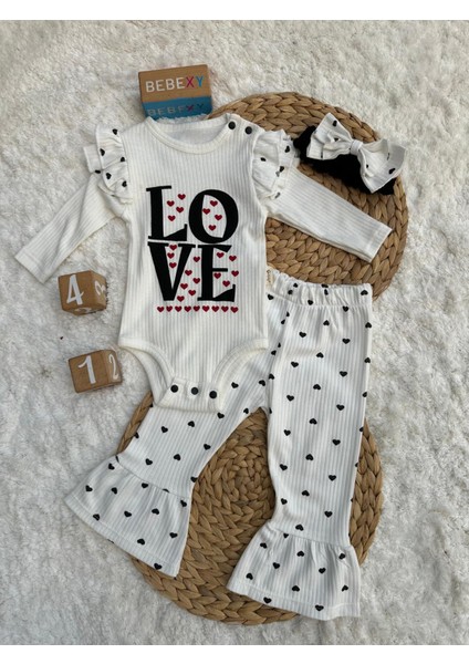 Love Baskılı Alt Üst Takım modelleri