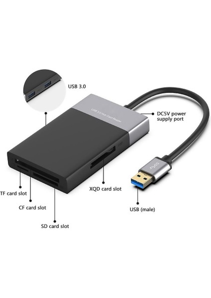 Onten Serisi USB 3.0 Kart Okuyucu Xqd Cf Sd Tf Profesyonel Card Reader