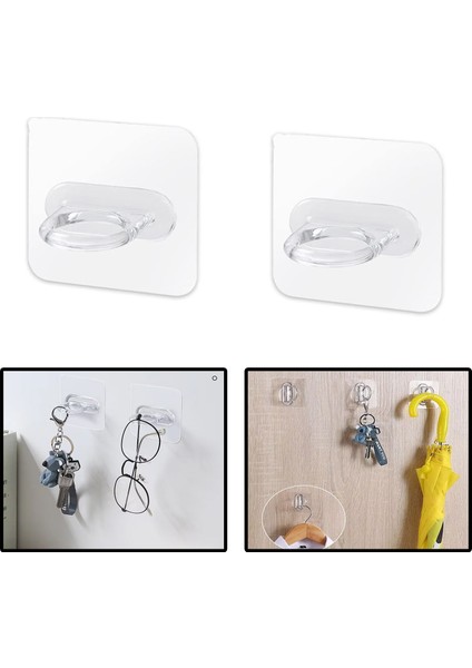 Yapışkanlı Yüzük Stili Eşya Tutucu Banyo Mutfak Vb. Ürün Askılığı - AL4759 2 Adet