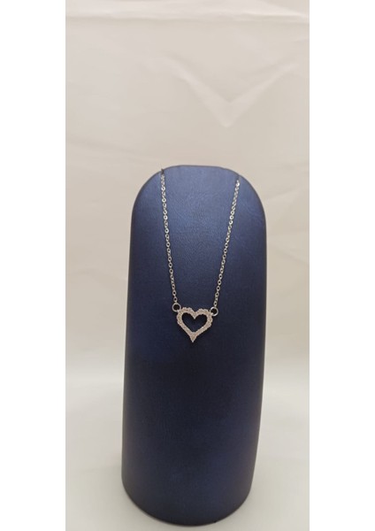 316 L Paslanmaz Çelik Silver/gümüş Zirkon Taşlı Küçük Kalp Kolye fiyatları