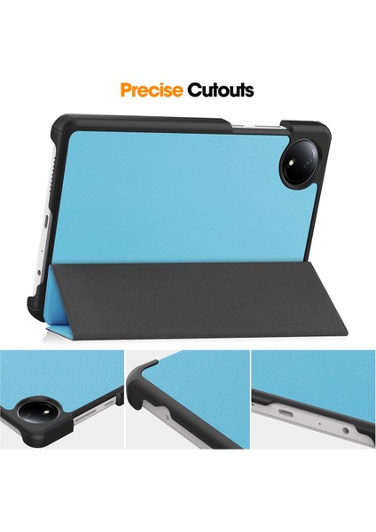 Xiaomi Redmi Pad Se 4g 8.7 Inç Üç Katlı Stand Kapağı Pu Deri + Pc Tablet Kılıfı-Koyu (Yurt Dışından) fırsatları